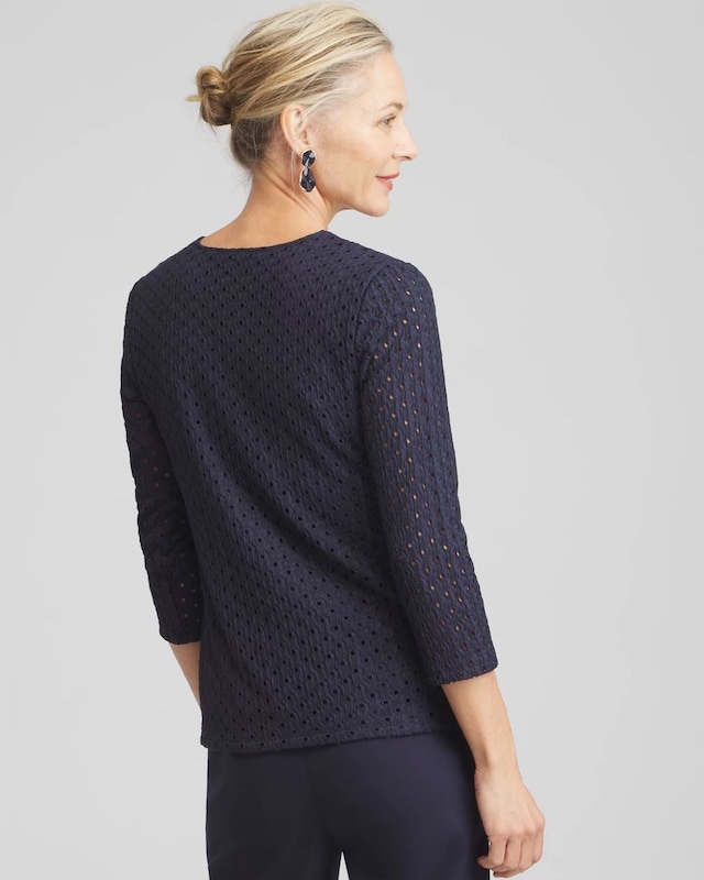 Textured V-neck Tee - image 3